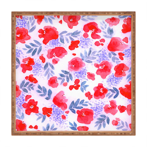 Jacqueline Maldonado Floret Red Square Tray