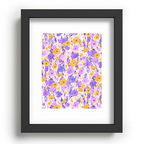 Jacqueline Maldonado Flower Field Lilac Yellow Recessed Framing Rectangle