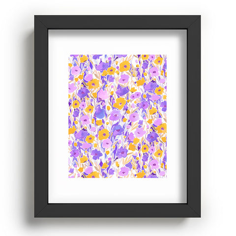 Jacqueline Maldonado Flower Field Lilac Yellow Recessed Framing Rectangle