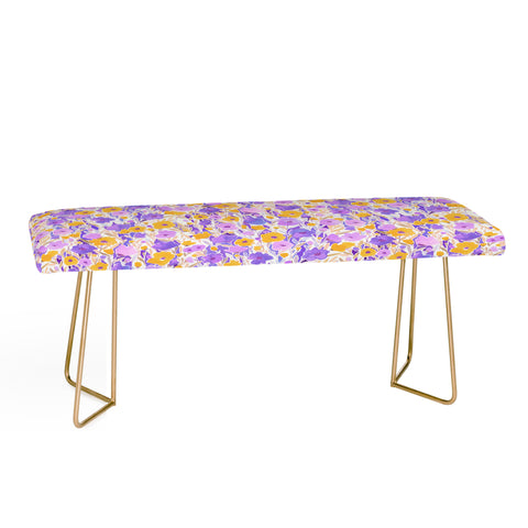 Jacqueline Maldonado Flower Field Lilac Yellow Bench