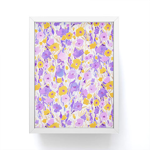 Jacqueline Maldonado Flower Field Lilac Yellow Framed Mini Art Print