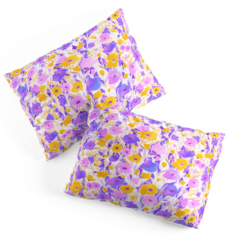 Jacqueline Maldonado Flower Field Lilac Yellow Pillow Shams