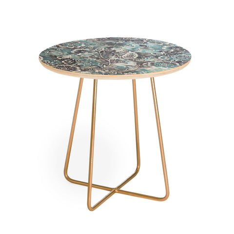Jacqueline Maldonado Folk Floral Grey Round Side Table