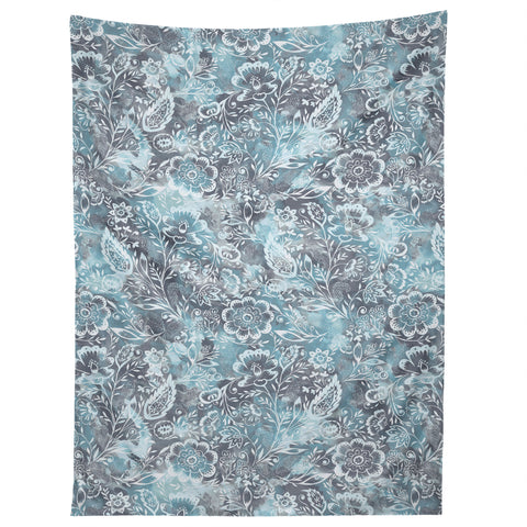 Jacqueline Maldonado Folk Floral Grey Tapestry