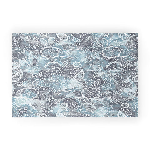 Jacqueline Maldonado Folk Floral Grey Welcome Mat