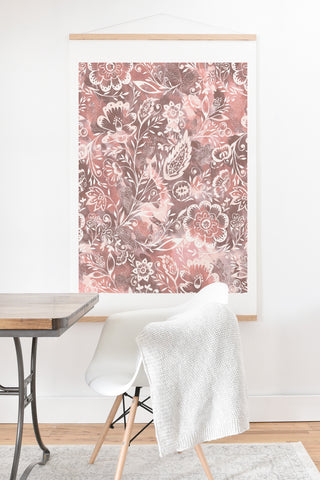 Jacqueline Maldonado Folk Floral Natural Art Print And Hanger