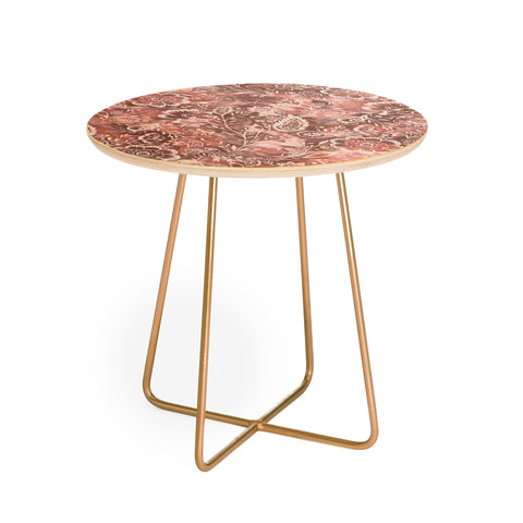 Jacqueline Maldonado Folk Floral Natural Round Side Table