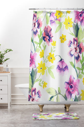 Jacqueline Maldonado Garden Journal Pink Shower Curtain And Mat