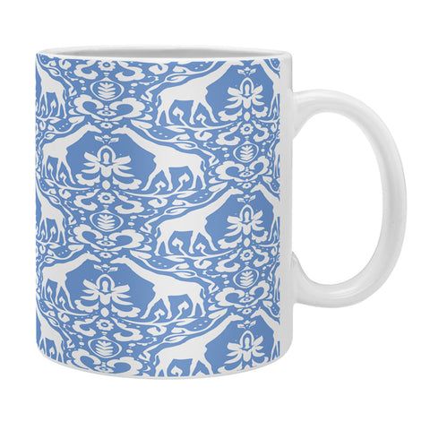 Jacqueline Maldonado Giraffe Damask Pale Blue Coffee Mug