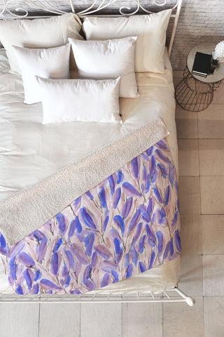 Jacqueline Maldonado Growth Violet Fleece Throw Blanket