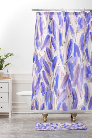 Jacqueline Maldonado Growth Violet Shower Curtain And Mat