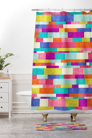 Jacqueline Maldonado Happy Go Lucky 1 Shower Curtain And Mat