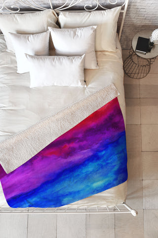 Jacqueline Maldonado Here Now Fleece Throw Blanket