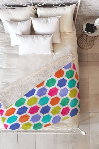 Jacqueline Maldonado Hexagon 2 Fleece Throw Blanket