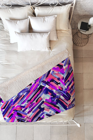 Jacqueline Maldonado IDGAF Fleece Throw Blanket