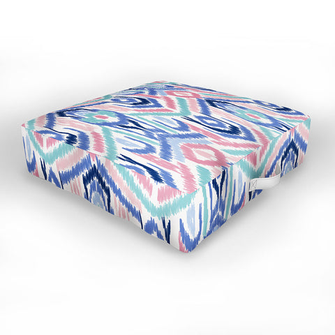 Jacqueline Maldonado Ikat Ikat Pastel Outdoor Floor Cushion