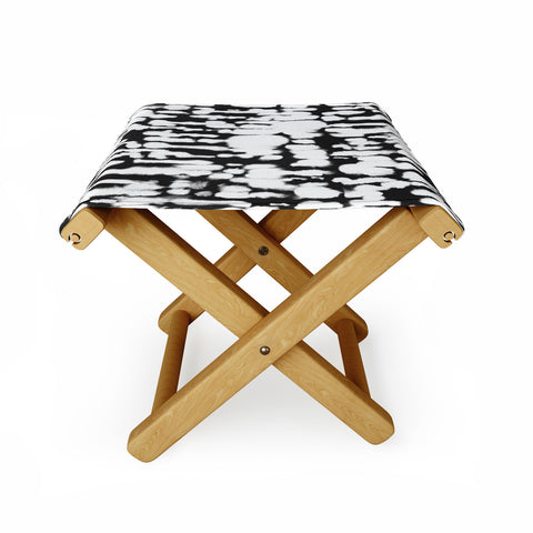 Jacqueline Maldonado Inky Inverse Black and White Folding Stool