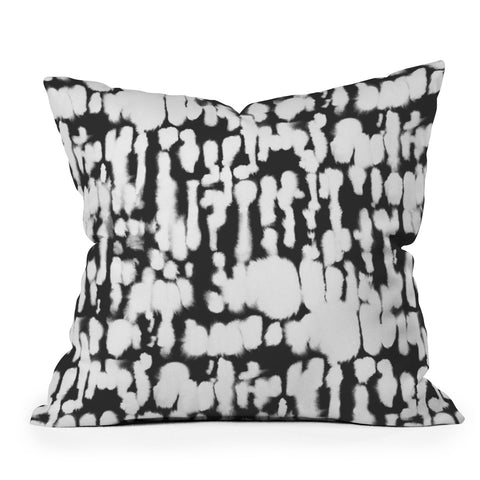 Jacqueline Maldonado Inky Inverse Black and White Throw Pillow