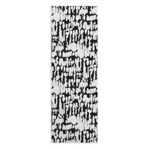 Jacqueline Maldonado Inky Inverse Black and White Yoga Towel