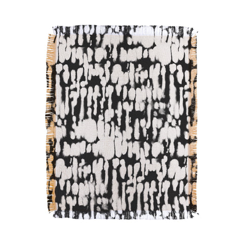 Jacqueline Maldonado Inky Inverse Black and White Throw Blanket