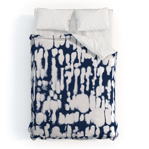 Jacqueline Maldonado Inky Inverse Dark Blue Duvet Cover