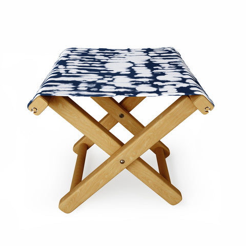 Jacqueline Maldonado Inky Inverse Dark Blue Folding Stool