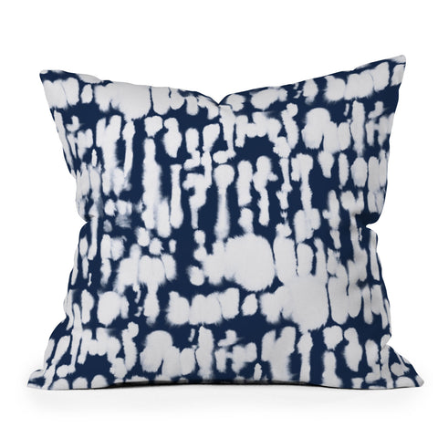 Jacqueline Maldonado Inky Inverse Dark Blue Throw Pillow