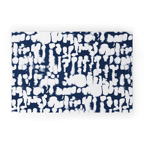 Jacqueline Maldonado Inky Inverse Dark Blue Welcome Mat
