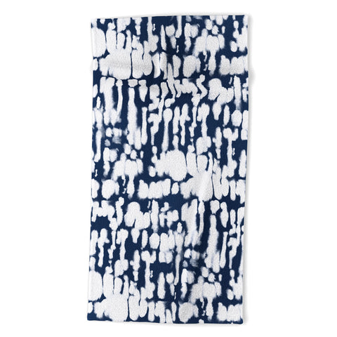 Jacqueline Maldonado Inky Inverse Dark Blue Beach Towel