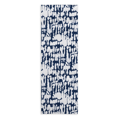 Jacqueline Maldonado Inky Inverse Dark Blue Yoga Towel