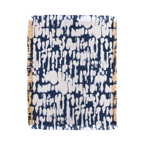 Jacqueline Maldonado Inky Inverse Dark Blue Throw Blanket
