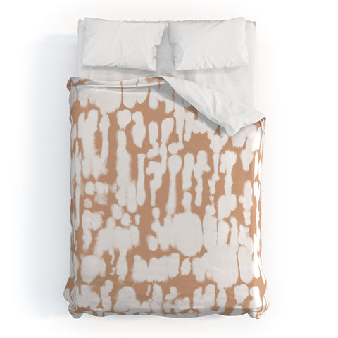 Jacqueline Maldonado Inky Inverse Terra Cotta Duvet Cover