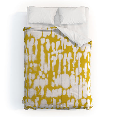 Jacqueline Maldonado Inky Inverse Yellow Comforter
