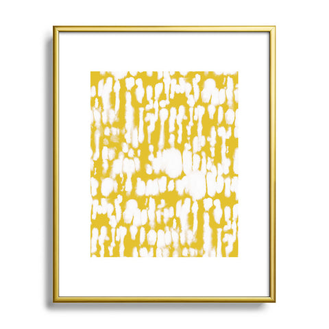 Jacqueline Maldonado Inky Inverse Yellow Metal Framed Art Print