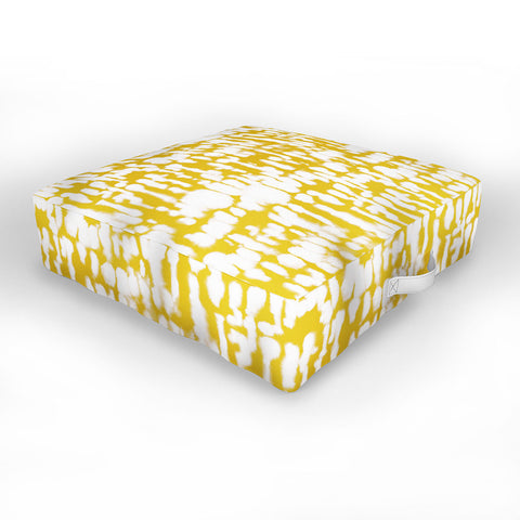 Jacqueline Maldonado Inky Inverse Yellow Outdoor Floor Cushion