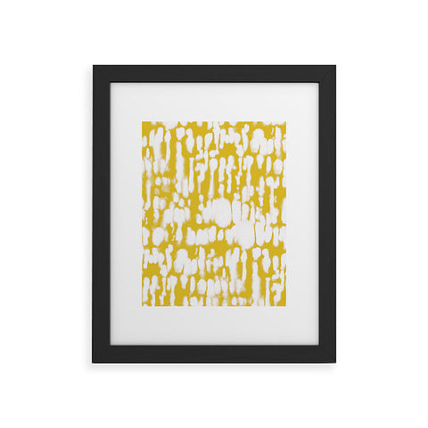 Jacqueline Maldonado Inky Inverse Yellow Framed Art Print
