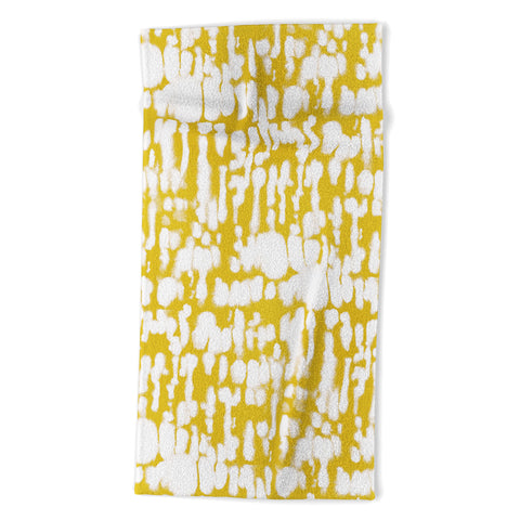 Jacqueline Maldonado Inky Inverse Yellow Beach Towel