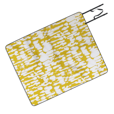 Jacqueline Maldonado Inky Inverse Yellow Picnic Blanket