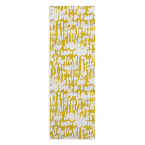 Jacqueline Maldonado Inky Inverse Yellow Yoga Towel