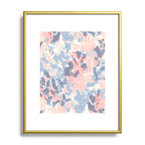 Jacqueline Maldonado Intuition Pale Peach and Blue Metal Framed Art Print