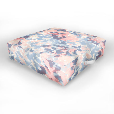 Jacqueline Maldonado Intuition Pale Peach and Blue Outdoor Floor Cushion