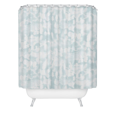 Jacqueline Maldonado Inverse Ice Dye Blue Water Shower Curtain