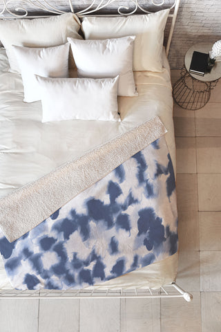 Jacqueline Maldonado Kindred Spirits Slate Blue Fleece Throw Blanket