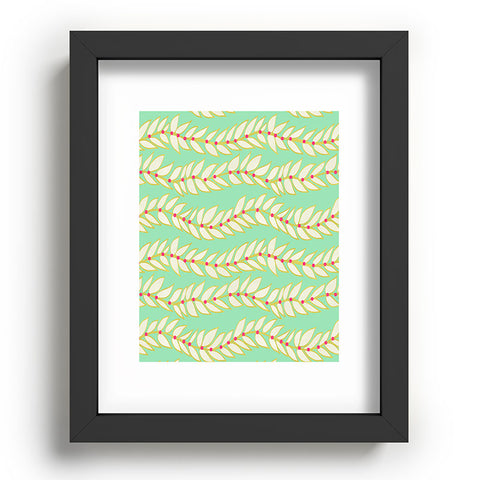 Jacqueline Maldonado Leaf Dot Stripe Mint Recessed Framing Rectangle