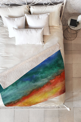 Jacqueline Maldonado Leaving California Fleece Throw Blanket