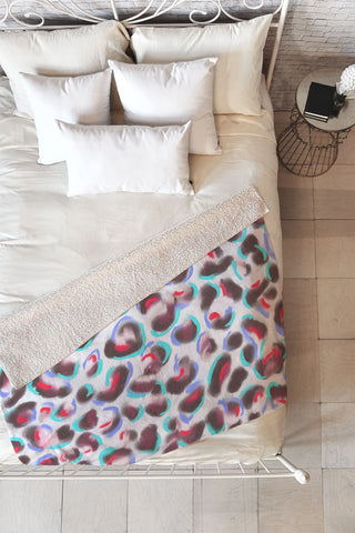 Jacqueline Maldonado Leopard Cool Fleece Throw Blanket