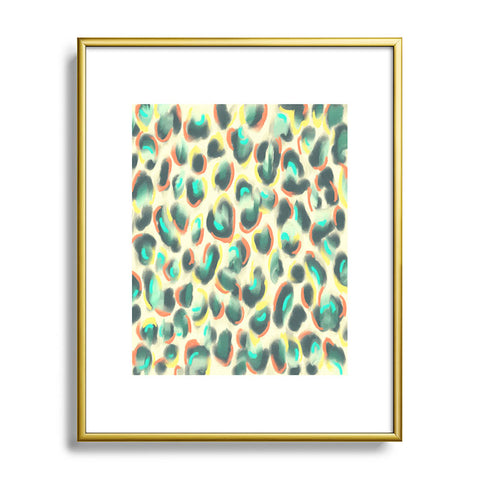 Jacqueline Maldonado Leopard Warm Metal Framed Art Print