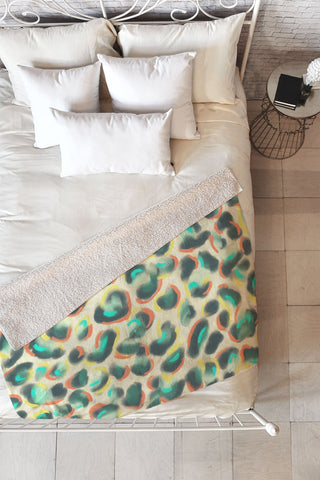 Jacqueline Maldonado Leopard Warm Fleece Throw Blanket