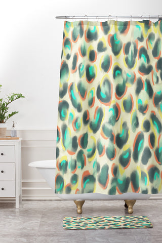 Jacqueline Maldonado Leopard Warm Shower Curtain And Mat