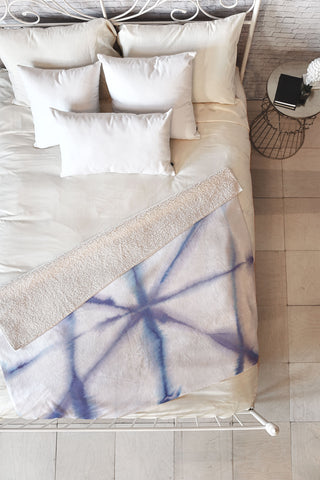 Jacqueline Maldonado Light Dye Folding Blues Fleece Throw Blanket